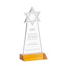 Star of David Amber Unique Crystal Trophy