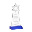 Star of David Blue Unique Crystal Trophy