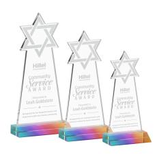 Star of David Prismatic Unique Crystal Trophy - Crystal Trophies