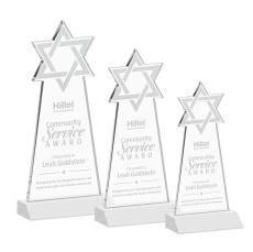 Star of David Fagan Unique Crystal Trophy - Crystal Trophies
