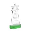 Star of David on Alberton Base Green Unique Crystal Trophy