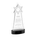 Star of David on Alberton Base Black Unique Crystal Trophy