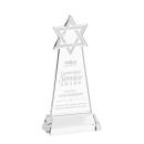 Star of David on Hartford Base Clear Unique Crystal Trophy