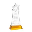 Star of David on Hartford Base Amber Unique Crystal Trophy