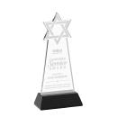 Star of David on Hartford Base Black Unique Crystal Trophy