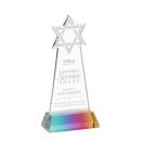 Star of David on Hartford Base Prismatic Unique Crystal Trophy