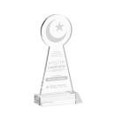 Crescent & Star Clear Unique Crystal Trophy