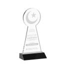 Crescent & Star Black Unique Crystal Trophy