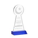 Crescent & Star Blue Unique Crystal Trophy