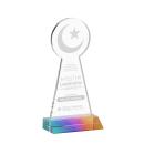 Crescent & Star Prismatic Unique Crystal Trophy