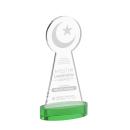 Crescent & Star on Alberton Base Green Unique Crystal Trophy