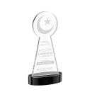 Crescent & Star on Alberton Base Black Unique Crystal Trophy