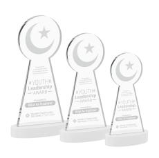Crescent & Star on Alberton Base Fagan Unique Crystal Trophy - Crystal Trophies