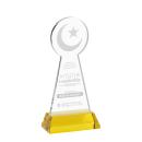 Crescent & Star on Hartford Base Gold Unique Crystal Trophy