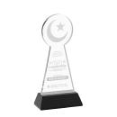 Crescent & Star on Hartford Base Black Unique Crystal Trophy