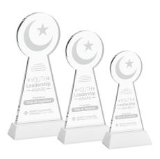 Crescent & Star on Hartford Base Fagan Unique Crystal Trophy - Crystal Trophies