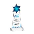 Star of David Full Color Clear Unique Crystal Trophy