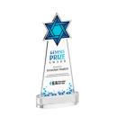 Star of David Full Color on Alberton Base Clear Unique Crystal Trophy