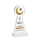 Crescent & Star Full Color Fagan Unique Crystal Trophy