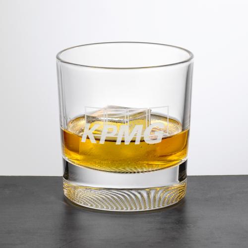 Custom Barware Glasses - Whisky Glasses - McKinley OTR  -  Deep Etch