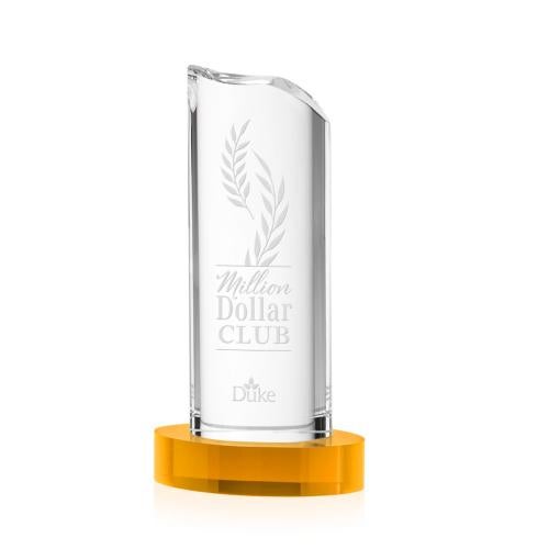 Awards and Plaques - Crystal Trophies - Flagstaff Amber Towers Crystal Trophy