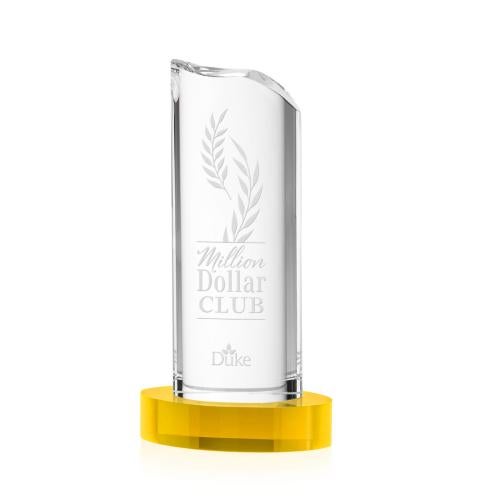Awards and Plaques - Crystal Trophies - Flagstaff Gold Towers Crystal Trophy