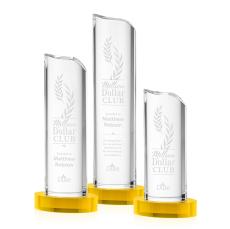 Flagstaff Gold Towers Crystal Trophy - Crystal Trophies