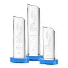 Flagstaff Sky Blue Towers Crystal Trophy - Crystal Trophies