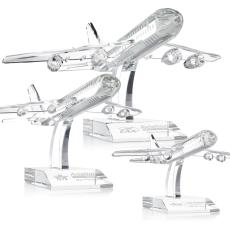 Airplane Unique Crystal Trophy - Crystal Trophies