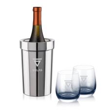 Milano Wine Cooler & Soudan Smoke Stemless Wine - Wine Glasses