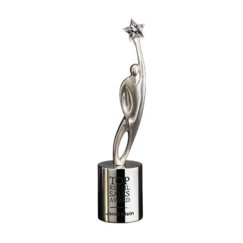 Trophies - Premium Metal Trophies - Banuelos Metal on Cylinder Trophy