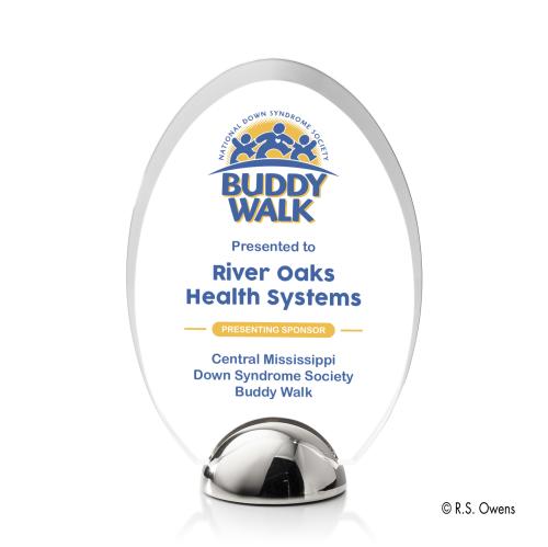 Awards and Plaques - Acrylic Trophies - Fulton Hemisphere Full Color Circle Acrylic Trophy