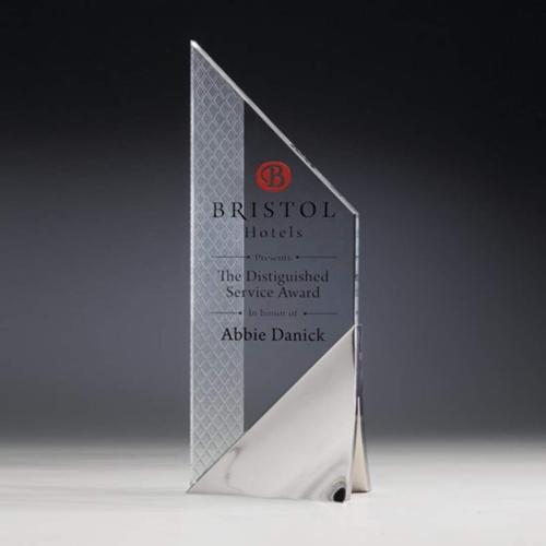 Awards and Plaques - Crystal Trophies - Greer Peak Peaks Metal Trophy