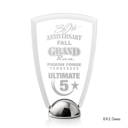 Awards and Plaques - Acrylic Trophies - Arch Hemisphere Kirkland Engraved Acrylic Trophy