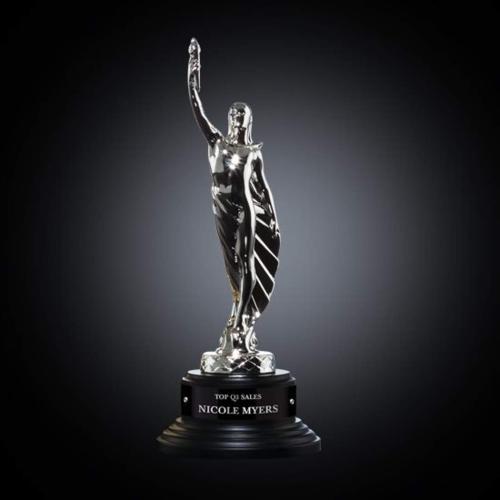 Trophies - Premium Metal Trophies - Oliva Metal on Ebony Trophy