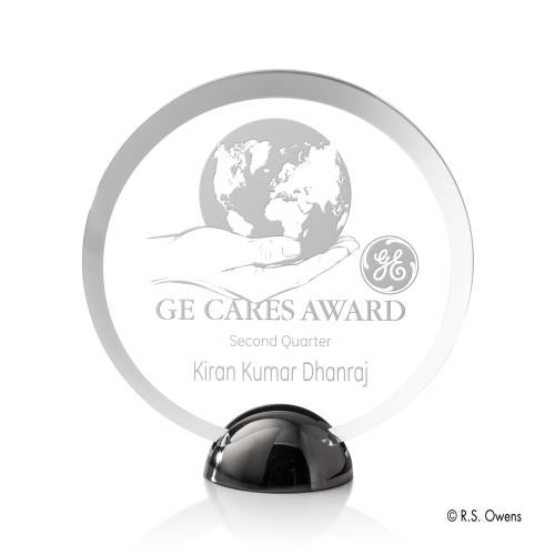 Awards and Plaques - Acrylic Trophies - Foley Hemisphere Circle Acrylic Trophy