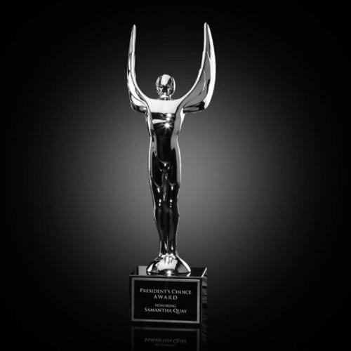 Trophies - Premium Metal Trophies - McCormack Achievement Metal on Marble Trophy