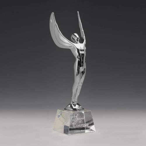 Awards and Plaques - Crystal Trophies - McCormack Achievement Crystal on Optical Trophy
