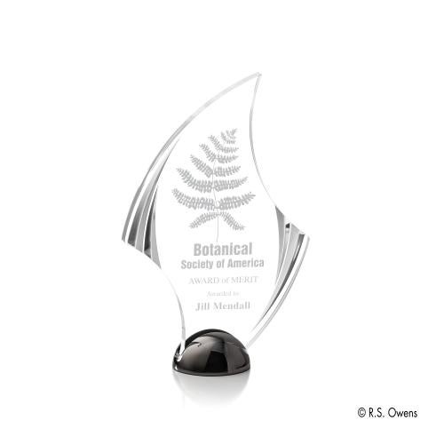 Awards and Plaques - Acrylic Trophies - Valentine Hemisphere Kirkland Engraved Unique Acrylic Trophy