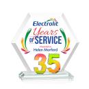 Riviera Anniversary Full Color No 35 Prismatic Polygon Crystal Trophy