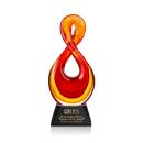 Clarion Unique on Cahill Black Glass Trophy