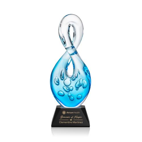 Awards and Plaques - Glass Trophies - Utopia Unique on Cahill Black Glass Trophy