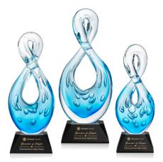 Utopia Unique on Cahill Black Glass Trophy - Glass Trophies