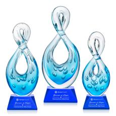 Utopia Unique on Cahill Blue Glass Trophy - Glass Trophies