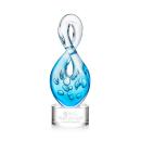 Utopia Unique on Round Clear Glass Trophy