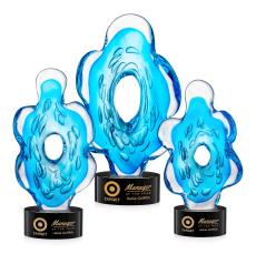 Trillium Unique on Round Black Glass Trophy - Employee Awards