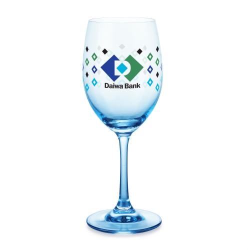 Custom Barware Glasses - Wine Glasses - Soudan Wine Blue - Full Color