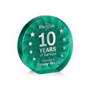 Chavez Teal Circle Crystal Trophy