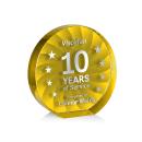 Chavez Yellow Circle Crystal Trophy