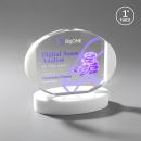 Lehman Full Color on Alberton Base Fagan Circle Crystal Trophy